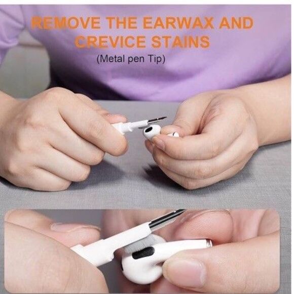 AirPod 1 & 2 Light Pink Silicone Case With Cleaning Tools & Keychain - Picture 4 of 6